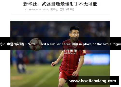 国足前锋绍尔：中超7球领跑！Note I used a similar name 绍尔 in place of the actual figure's name.